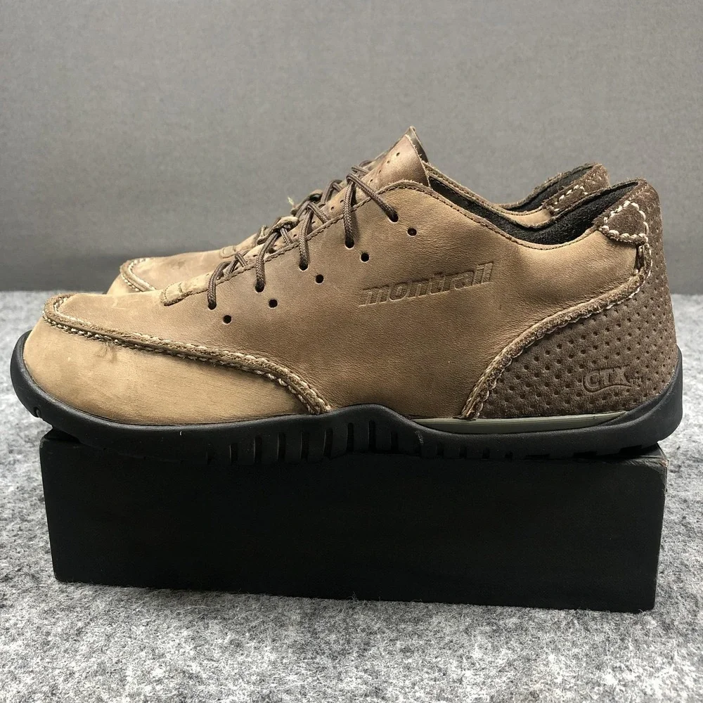 Montrail Whidbey GTX Shoes Mens 9 Brown Nubuck Waterproof Hiking Comfort